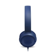 JBL Tune 500 - Wired on-ear headphones - Comfortable and powerful plug ‘n go headphones with JBL Pure Bass sound - Blue