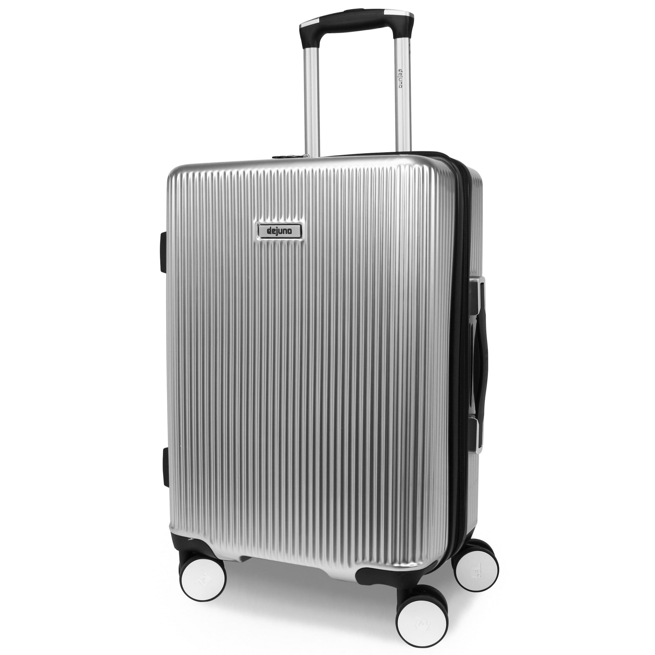World Traveler Dejuno Monarch 3-Piece Polycarbonate Spinner Luggage Set - Titanium