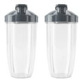 thumbnail image 1 of 32oz Large Tall Cups + Flip Top Lids + Sealing Rings Blender Part Kit Accessory Replacement, 1 of 8