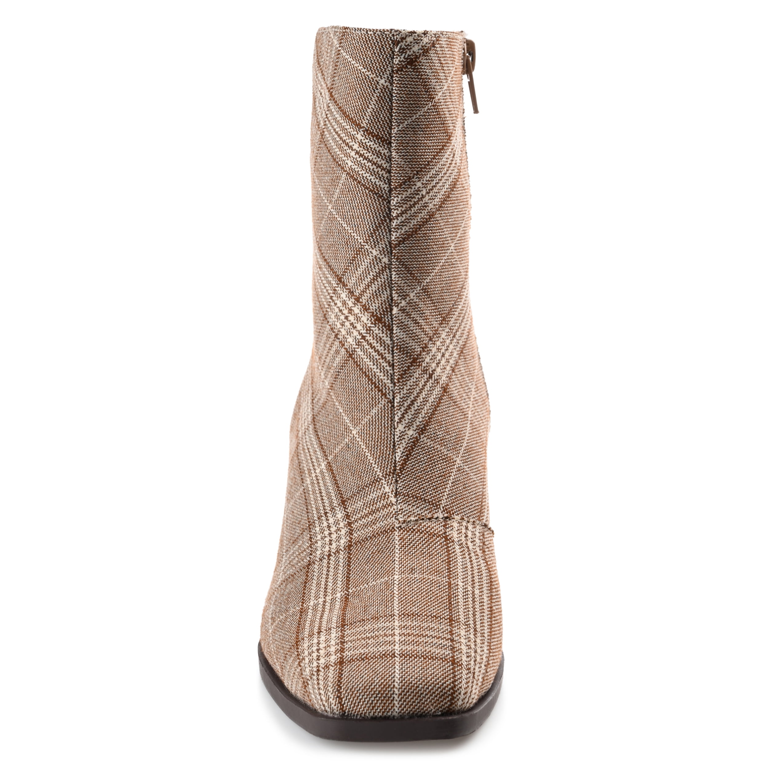 Journee Womens Sloann Inside Zip Stacked Heel Booties