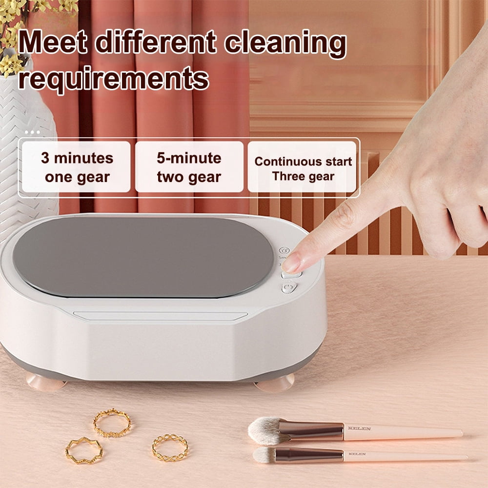 (2 pack) Ultrasonic Cleaner Machine, Portable Professional Ultrasonic Cleaner for Jewelry, Eyeglasses, Rings, Coins, Denture, Utensils, Chain