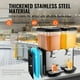 thumbnail image 4 of Dispensador de bebidas comerciales VEVOR, 2 tanques de 18 L/19 QT por tanque, dispensador de jugo, máquina de bebidas de te helado de acero inoxidable de 370 W con temperatura de enfriamiento, 4 of 9