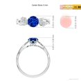 thumbnail image 5 of ANGARA Lab Grown 1 Ct Blue Sapphire Floral Engagement Ring for Women in 14K White Gold (Size-6mm) | September Birthstone, Anniversary, Jewelry Gift for Women | Lab-Grown Blue Sapphire Ring, 5 of 8