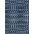 thumbnail image 3 of Veranda Contemporary 8' x 10' Navy and Light Gray Polypropylene Outdoor Area Rug, 3 of 10