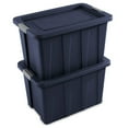thumbnail image 2 of Sterilite Tuff1 30 Gallon Storage Tote Bin w/Latching Lid, Blue (8 Pack), 2 of 9
