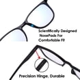 thumbnail image 4 of LUFF 2 Packs. Lightweight Resin Reading Glasses Fashion Computer Reader with spring Hinges for Man&Woman,4.0x Black, 4 of 8