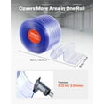 thumbnail image 2 of VEVOR Clear PVC Strip Curtain, 150 ft Length x 12 in Width, Ribbed Plastic Door Strip Bulk Roll,Walk in Freezer Cooler Curtain Strips for Doorways of Supermarket,Garage,Warehouse,Pet Animal House, 2 of 9