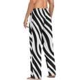 thumbnail image 6 of FREEAMG Zebra Cotton Pajama Pant for Men, Super Soft Lightweight Lounge Pajama Bottoms Drawstring Sleepwear Pant with 2 Pockets, 6 of 7