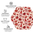 thumbnail image 3 of Honeii Tomatoes print Leather Coaster Set of 4, ideal for safeguarding your furniture from drinks spills and effortless cleanup-Hexagon, 3 of 6