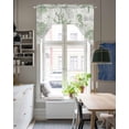 thumbnail image 5 of Sage Green Starfish Kitchen Curtains Swag Valance for Windows/Bathroom/Cafe, Coastal Nautical Coral Rudder Shell Rod Pocket Drape Panel Swag Curtain Valance for Bedroom/Living Room 55''x36'', 5 of 6