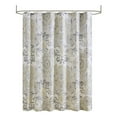 thumbnail image 2 of Madison Park Shower Curtain, Bohemian Floral Bathroom Curtain W/ 12 Button Holes, Yellow, 72" x 72", 2 of 7