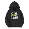thumbnail image 4 of Tiweut 67 Hoodie for Kids Funny Fashion 6 7 Six Seven Meme Long Sleeve Casual Oversized Christmas Sweatshirt,Black3,2-3 Y, 4 of 4