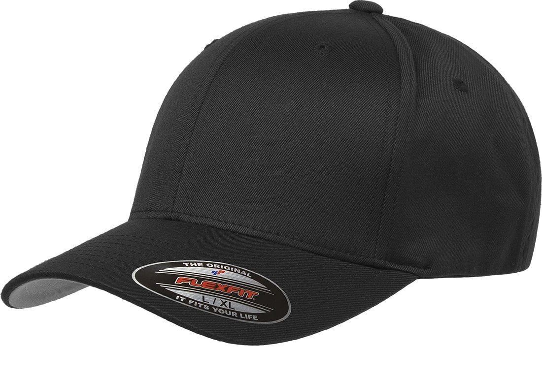 Big Size 4XL Black Flexfit® Cap w/ Tac Back