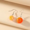 thumbnail image 2 of Pendientes colgantes con forma de gota de fruta naranja para adolescentes, aretes divertidos para mujer, regalo de joyería de acero inoxidable, 2 of 4
