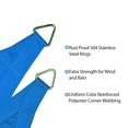 thumbnail image 5 of Rectangle Waterproof Woven Sun Shade Sail Canopy Shelter Shade Cover Yard Deck Garden Outdoor Pool - Royal Blue, 5 of 6