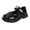 Black, variant on RotHome Girls Mary Jane Dress Shoes Pearl Strap Ballet Flats Toddler Flower Girl Wedding Party Pumps Comfortable Non-Slip Soft Sole Satin Bow
