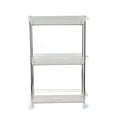 thumbnail image 2 of Slim Rolling Storage Cart, Plastic Mobile Shelving Unit with 3 Tier Transparent Utility Cart for Bathroom Kitchen Narrow Places, 2 of 8
