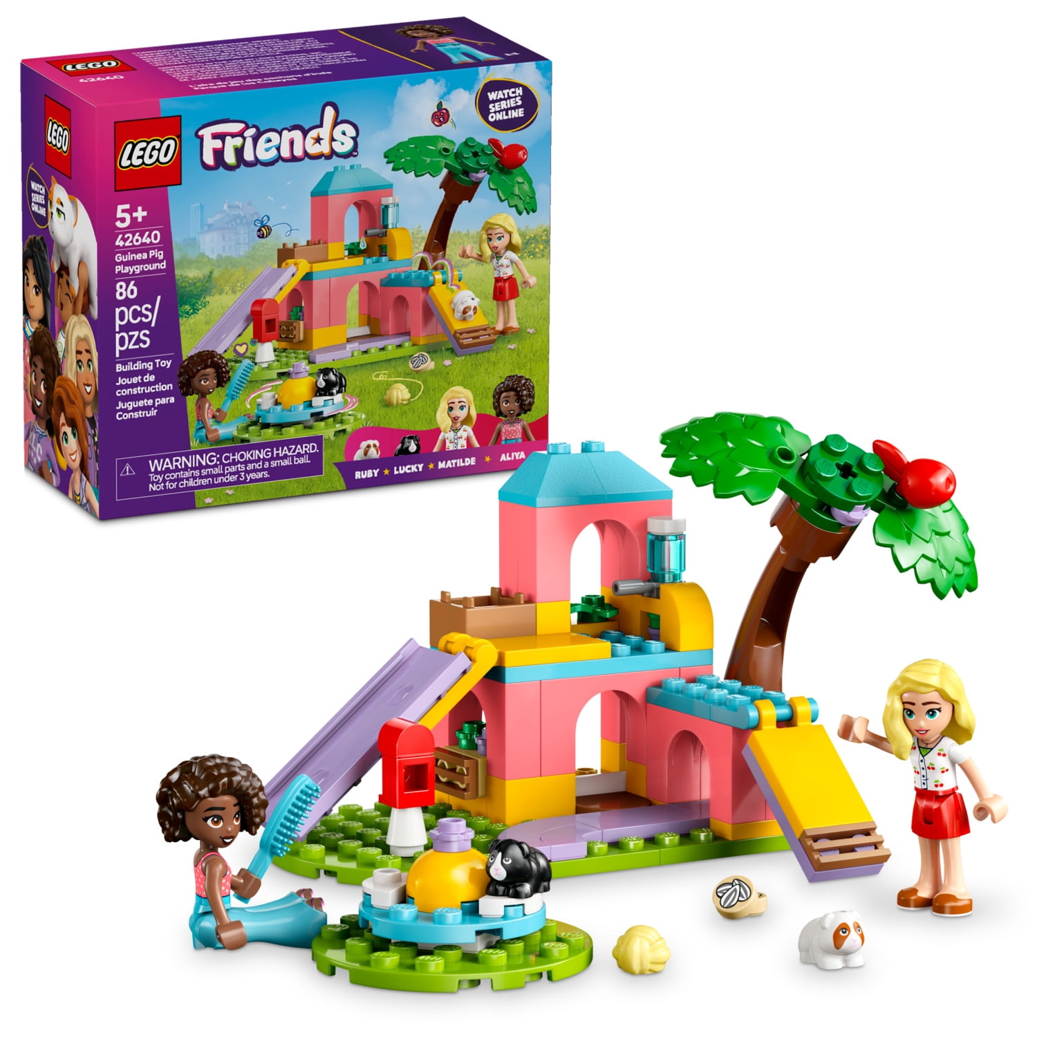 LEGO Friends Guinea Pig Playground - Building Toys Pretend Play Set for Kids, Girls & Boys, Ages 5+ - W/ 2 Minifigures, & 2 Animal Toys - Gift Ideas for Birthdays - 42640