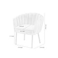 thumbnail image 5 of MEXIYA Doloris Modern Easy Clean Fake Fur Upholstered Feather Side Chair with Brushed Gold Leg, 5 of 5
