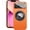 Orange, variant on for iPhone 13 Case 6.1" 2021, Large Viewport Design, Hard PC Built-in Luxury Camera Lens Protector Full Protection Phone Cover with Magsafe for Women Girls Boy Men, Orange