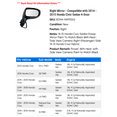 thumbnail image 2 of Right Mirror - Compatible with 2014 - 2015 Honda Civic Sedan 4-Door, 2 of 2