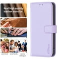 thumbnail image 6 of Nalacover Premium High Quality Wallet Case for Samsung A22 4G, Strong Magnetic Clasp Case with [RFID Blocking] Card Holder Kickstand Magnetic,Leather Flip Case for Samsung Galaxy A22 4G, Lightpurple, 6 of 8