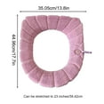thumbnail image 3 of HOZVOMI Soft Thicker Warmer Stretchable Washable Cloth Toilet Seat Cover Pads, Acrylic Toilet Seat Covers for Round and Elongated Seats, 3 of 5