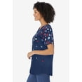 thumbnail image 6 of Woman Within Plus Size Cuffed Americana Print Tee, 6 of 6