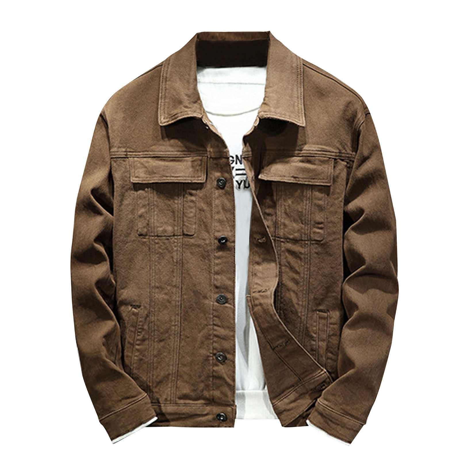 JUUYY Men's Regular Fit Denim Jacket Casual Button Down JUUYY Men's Regular Fit Denim Jacket Casual Button Down