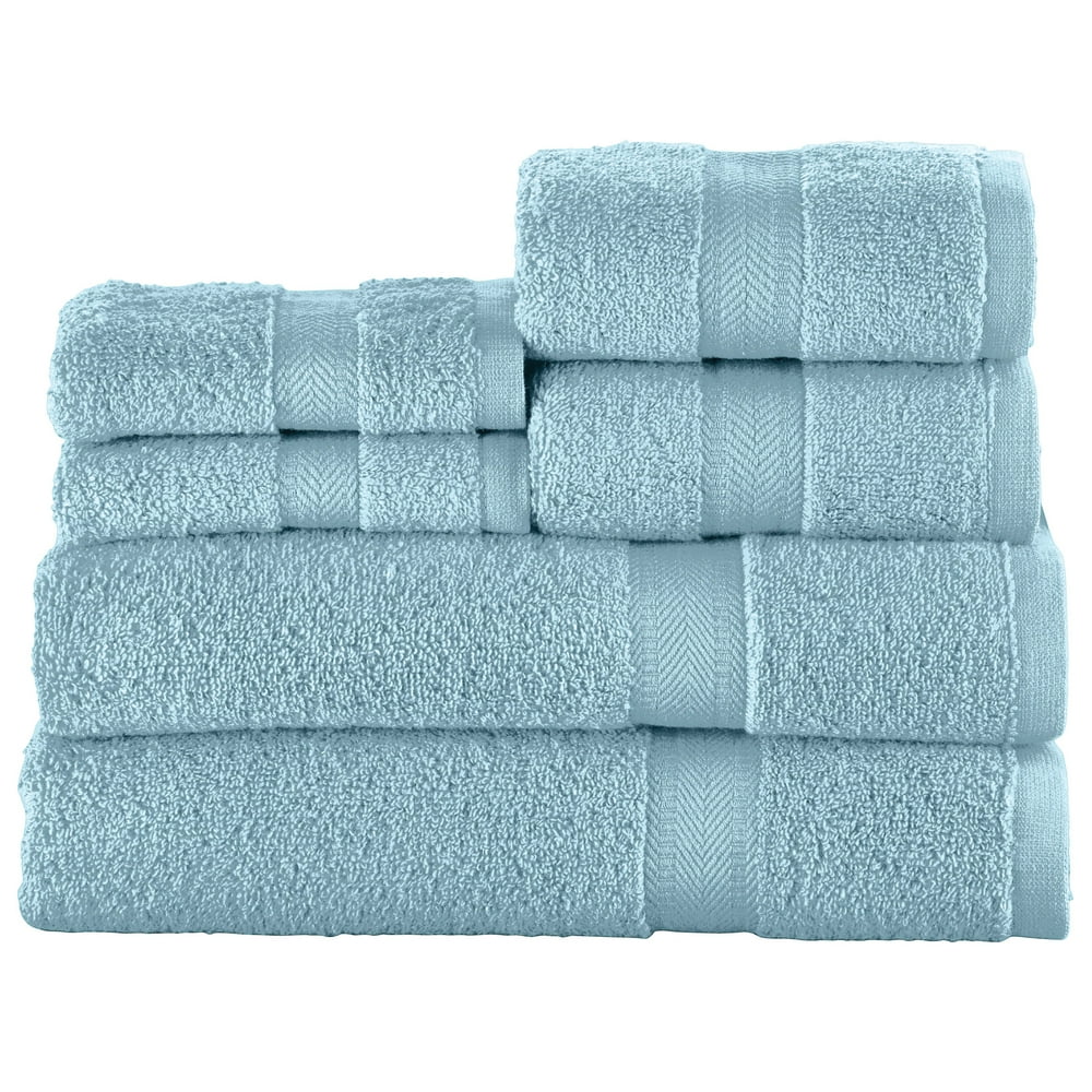 Zero Twist Luxury Bath Towel Set, Hotel Quality Style Set of 6 for Bathroom, Spa, Travel