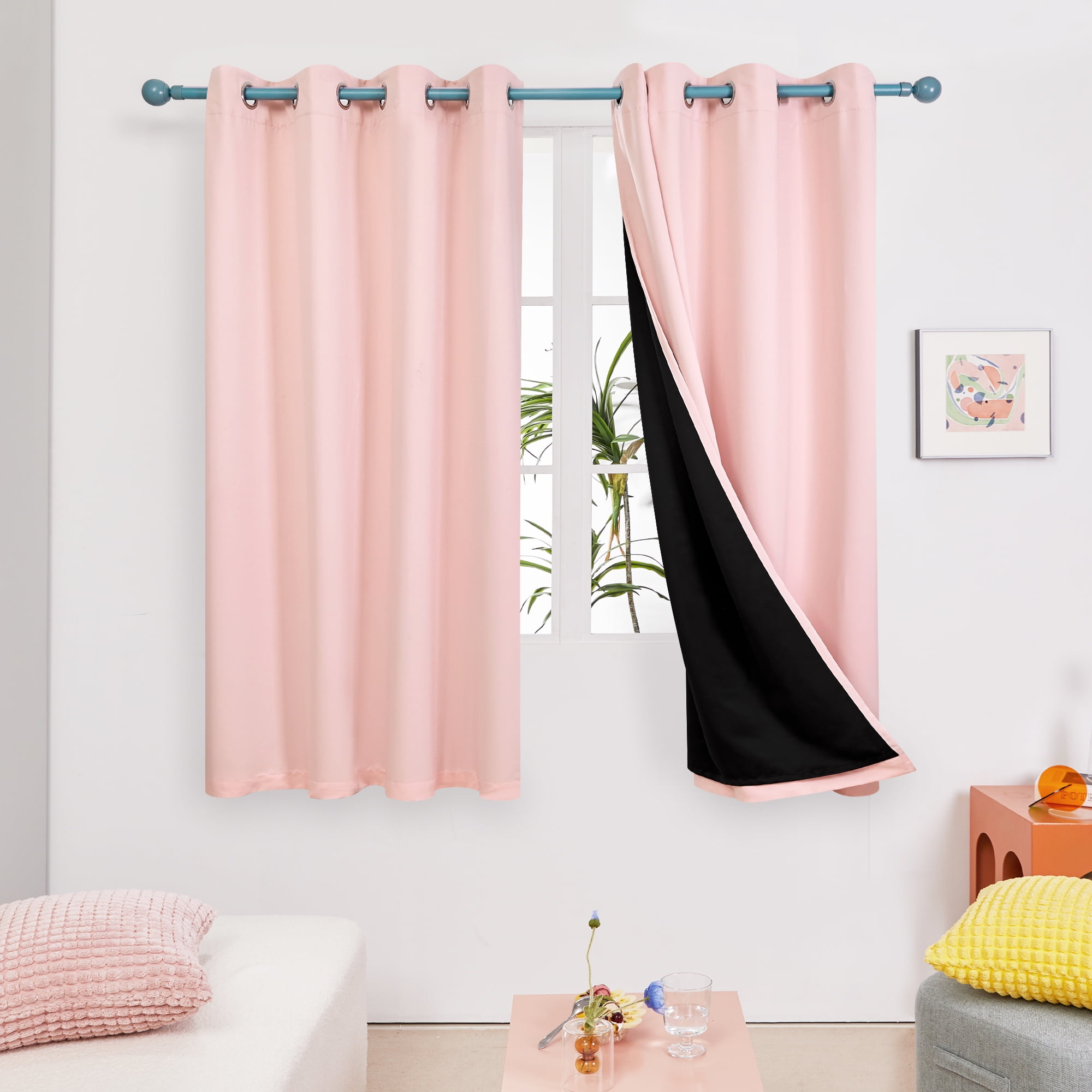 Details about   2 Panels Blackout Window Curtain Collection Light Blocking for Bedroom Room Gift 