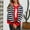 Red, variant on Women's Sweaters And Cardigans Summer Lightweight With Pockets Striped Round Neck Hollow Sweater Knitted Base Sweater Outerwear Sweater Jacket