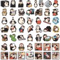thumbnail image 3 of Pegatinas divertidas de pingüino, lindas pegatinas de pingüino para botella de agua, 50 pegatinas de vinilo impermeables de anime para teléfono portátil (pingüino), 3 of 5