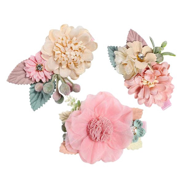 3 piezas Flores Horquils para el cabello Horquils para el cabello Accesorios C Zulema Horquilla para niños