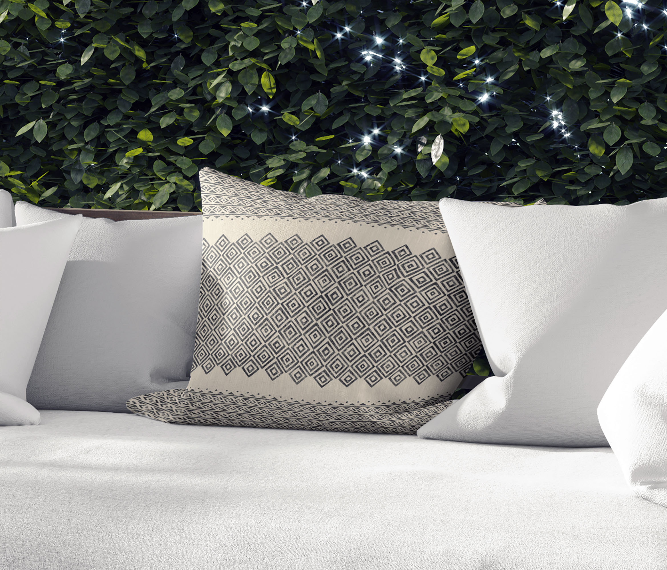 Uma Beige Outdoor Pillow by Kavka Designs - image 5 of 5