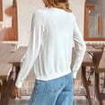 thumbnail image 4 of Jxximdong Fashion Coat for Women, V Neck Button Knit Cardigan Sweater Jacket Cardigan, Women's Coats White, 4 of 6
