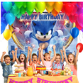 thumbnail image 3 of Telón de fondo decorativo para fiestas alusivo a Sonic, 3 of 5