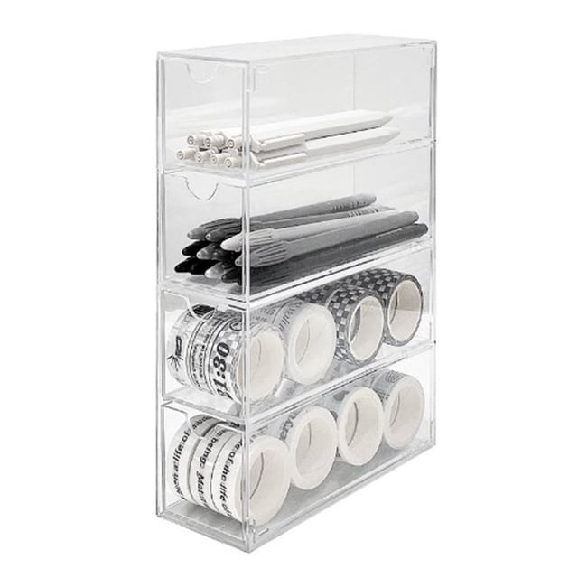 Estuche De Almacenamiento Para Gafas, Organizador De Exhibición De Gafas De Sol Transparente Con 4 Compartimentos, Apilable Para Oficina