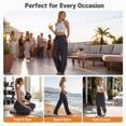 thumbnail image 4 of AXXD Womens Cargo Pants,Autumn Women Workout Out Leggings Stretch Waist Button Pocket Yoga Gym Loose Pants for Women, 4 of 8