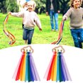thumbnail image 1 of Cometas De Cinta De Mano De Arcoíris Para Mejorar La Coordinación Ojo-Mano, Anillo De Cinta Sensorial, Juguete Interactivo Para Padres E Hijos, Sonajero De Cinta De Arcoíris De Madera Para Niños De 0 Muyoka Hogar, 1 of 1