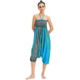 thumbnail image 4 of Combinaison Pantalon Bohème Harem pour Femmes 2 en 1 en Rayonne à Taille Smockée, 4 of 6