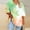 Mint Green, variant on Drovellove Women's Casual Printed V Neck 3/4 Length Sleeve T-Shirt – Loose Fit Plus Size Top for Home or Office