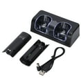 thumbnail image 4 of Cargador de batería remoto con cable de alimentación, estación de carga dual portátil estable para batería de control remoto de juego Wii, color negro, 4 of 15