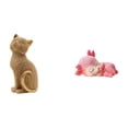 thumbnail image 1 of Estatua de gato de resina, figura coleccionable, adorno decorativo, escultura animal para entrada, estantería, sala de estar, dormitorio, ciervo durmi, 1 of 8