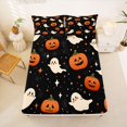 thumbnail image 5 of Manfei Spooky Bats Bed Sheets,Gothic Halloween Full Size Sheets,Cream,4pcs,1 Flat Sheet, 1 Fitted Sheet and 2 Pillowcases, 5 of 6