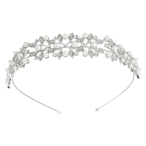 Tocados de fiesta Qarigey Coronas de cristal Arte de perlas Tocado de novia multipropósito AP018580-00