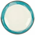 thumbnail image 2 of G.E.T. 9" Blue / Ivory Heavy-Duty Wide Rim Melamine Dessert Plate (Set of 4), 2 of 2