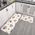 thumbnail image 2 of Pioneer Flower Floral Print Pattern Anti Fatigue Kitchen Rugs Set Of 2, Non Slip Washable Decorative Floor Mats for Kitchen Sink Laundry, 17"x30" and 17"x47", 2 of 6