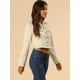 thumbnail image 4 of Chaqueta de motociclista Allegra K de gamuza sintética con muescas En el cuello Beige M, 4 of 6