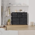 thumbnail image 4 of 10 Drawer Dresser, Storage Organizer Unit with Fabric Grey, 4 of 5